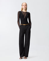 Maglia body con trasparenze - | Pinko
