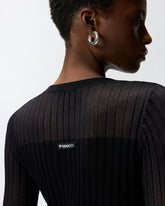 Cardigan in maglia leggera a coste - | Pinko