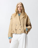 Gabardina corta cruzada - | Pinko