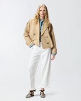 Gabardina corta cruzada - | Pinko