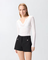 Maglia con girocollo aperto a V - | Pinko