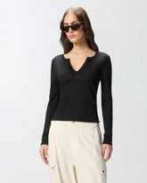 Maglia con girocollo aperto a V - | Pinko