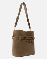 Tσάντα πουγκί ώμου μετρίου μεγέθους Belt Bag από σουέτ - | Pinko