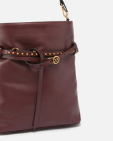 Sac porté épaule moyen Bucket Belt Bag en cuir - | Pinko