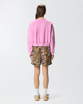 Felpa cropped con etichetta logata - | Pinko