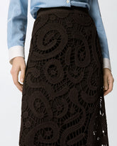 Geometric crocheted midi skirt - | Pinko