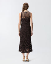 Abito midi senza maniche in crochet geometrico - | Pinko