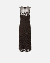 Abito midi senza maniche in crochet geometrico - | Pinko