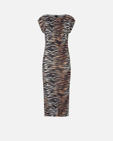 Abito midi a tubino con stampa animalier - | Pinko