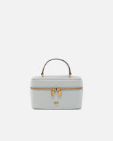 Small beauty case with shoulder strap in chevron nappa - | Pinko