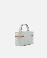 Small beauty case with shoulder strap in chevron nappa - | Pinko