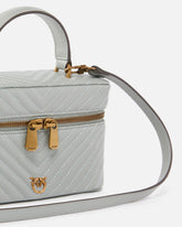 Beauty case a tracolla piccolo in nappa chevron - | Pinko