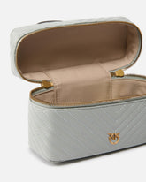 Beauty case a tracolla piccolo in nappa chevron - | Pinko