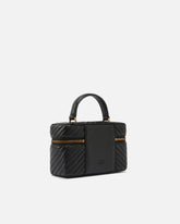 Small beauty case with shoulder strap in chevron nappa - | Pinko