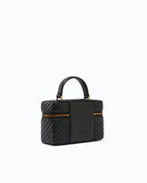 Small beauty case with shoulder strap chevron nappa - | Pinko