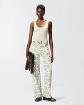 Pantaloni wide leg con stampa Cottage Flower - | Pinko