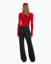 Jean wide leg à porter de deux façons - Noir | Pinko