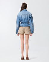 Jeansjacke mit Gürtel - | Pinko