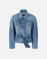 Jeansjacke mit Gürtel - | Pinko