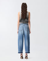 Jeans balloon effetto vissuto - Azzurro | Pinko