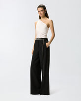 Pantaloni con cintura gioiello - | Pinko