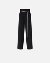 Trousers with jewel belt - | Pinko
