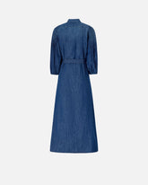 Abito chemisier lungo in denim - Blu scuro | Pinko