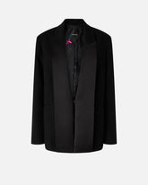 Slub fabric jacket with satin lapels - | Pinko