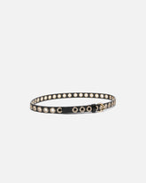 Cintura in pelle con occhielli gioiello 2 cm - | Pinko