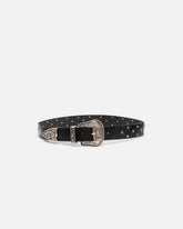 Cintura in pelle con borchie 4 cm - | Pinko