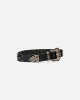 Cintura in pelle con borchie 4 cm - | Pinko