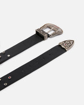 Cintura in pelle con borchie 4 cm - | Pinko