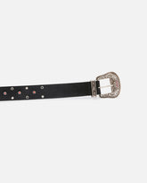 Cintura in pelle con borchie 4 cm - | Pinko