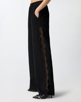 Denim jeans with lace side band - | Pinko