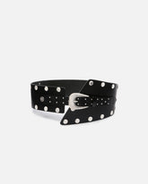 Ceinture cloutée en cuir avec sangle 15 cm - | Pinko