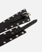 Ceinture cloutée en cuir avec sangle 15 cm - | Pinko