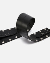 Ceinture cloutée en cuir avec sangle 15 cm - | Pinko