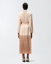Trench in satin con frange - | Pinko