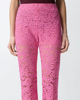 Pantaloni svasati in pizzo - | Pinko