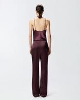 Pantaloni svasati in satin - | Pinko