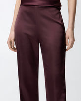 Pantaloni svasati in satin - | Pinko