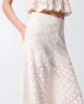 Pantaloni con motivo traforato - | Pinko
