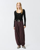 Pantaloni a palloncino con motivo animalier - | Pinko