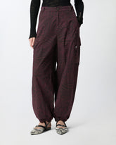 Pantalones globo con motivo animalier - | Pinko
