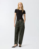 Balloon trousers with animal motif - | Pinko