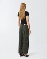 Balloon trousers with animal motif - | Pinko