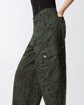 Balloon trousers with animal motif - | Pinko