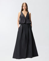 Crop top con volant e laccetti - | Pinko