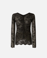 Maglia in pizzo floreale - | Pinko