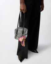 Borsa a tracolla piccola Cubic Bag full strass - | Pinko